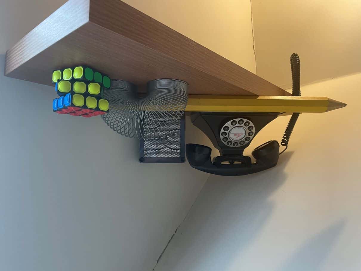 Photo of a shelf in my office